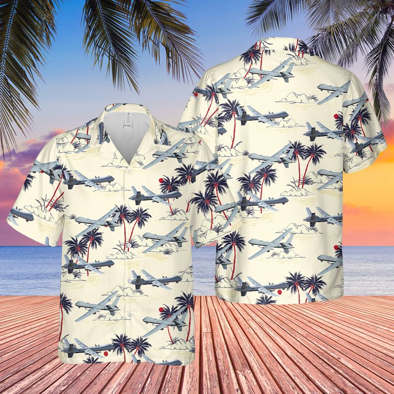 US Air Force General Atomics MQ-9 Reaper Hawaiian Shirt