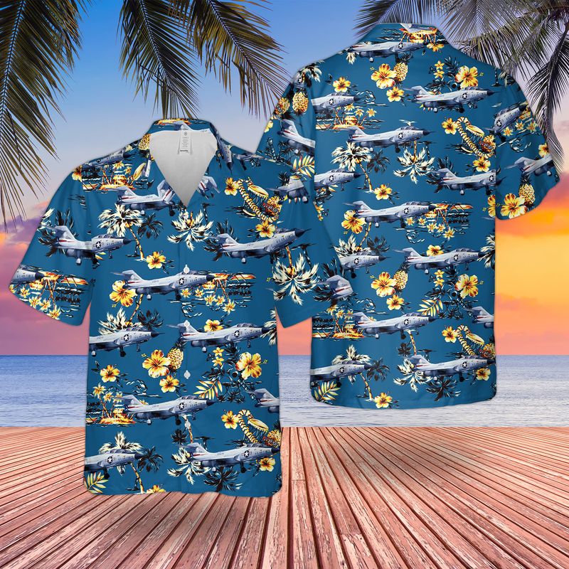 US Air Force McDonnell F-101 Voodoo Hawaiian Shirt