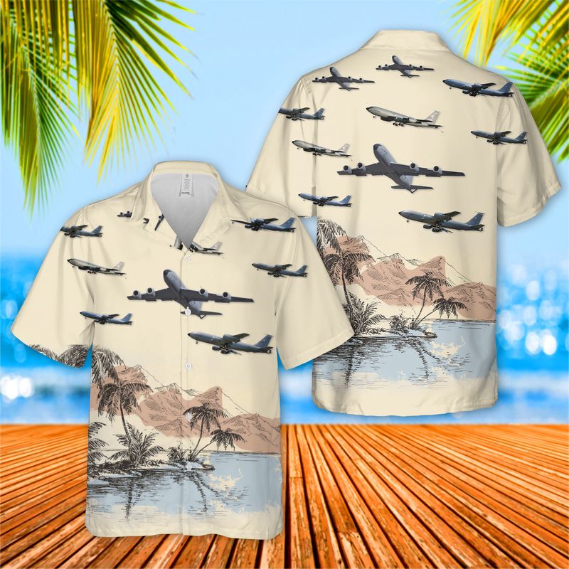 Nebraska Air National Guard Boeing KC-135R Stratotanker 59-1495 Hawaiian Shirt