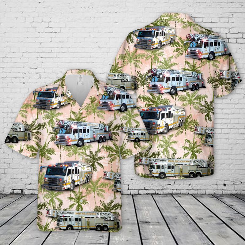 US Colorado Denver Fire Department Hawaiian Shirt