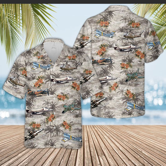 Vietnam Aircraft & Huey Helicopter Hawaiian Shirt