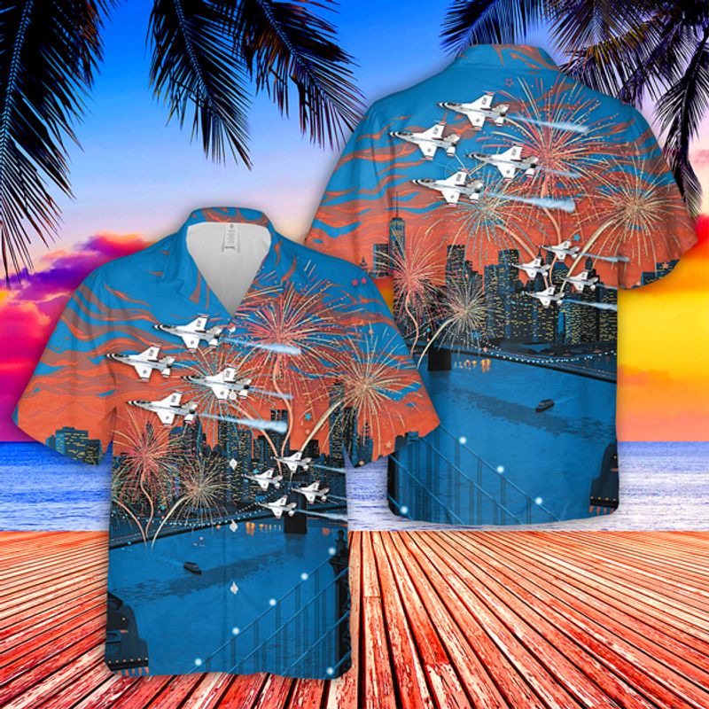 SCAFASHION MG US Air Force Thunderbirds 4th Of July Hawaiian Shirt