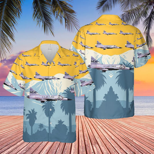 US Air Force California Air National Guard 196th FIS Convair F-102A Delta Dagger Hawaiian Shirt