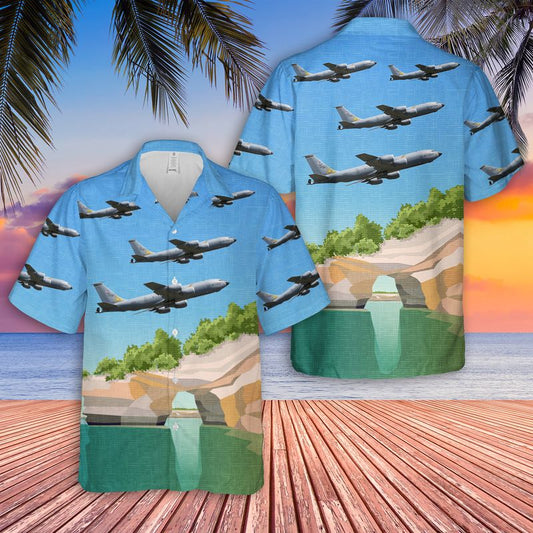 Michigan Air National Guard KC-135R Stratotanker Hawaiian Shirt