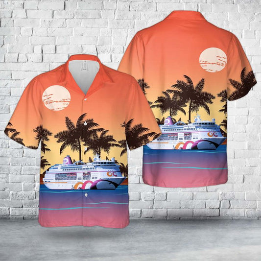 UK Ocean Village Cruise Line Hawaiian Shirt