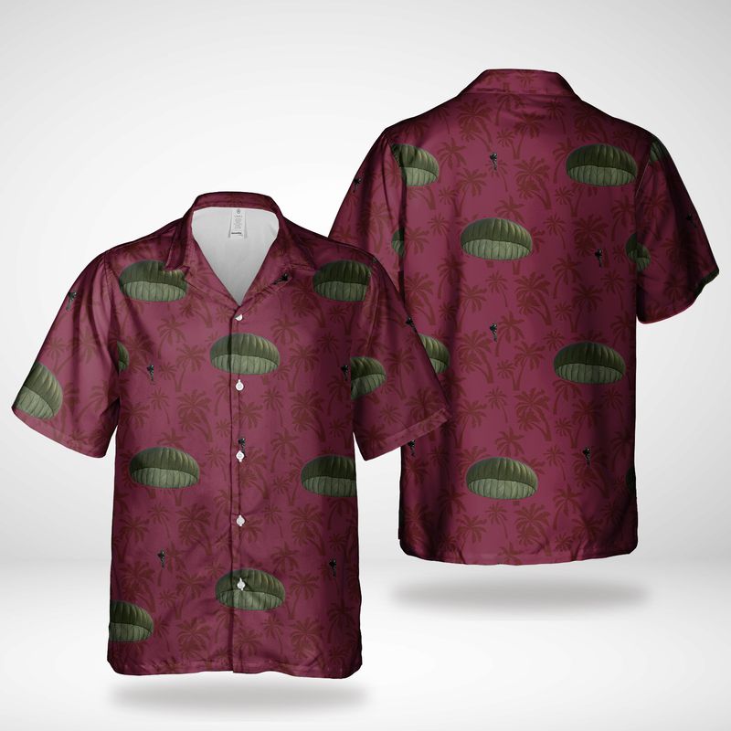 Canadian Army Parachute Parachutist Hawaiian Shirt