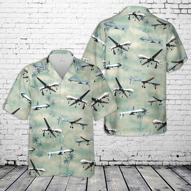 US Air Force General Atomics MQ-1 Predator Hawaiian Shirt