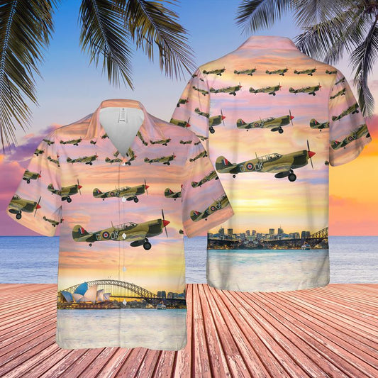 Royal Australian Air Force No. 450 Squadron Curtiss P-40 Kittyhawk Hawaiian Shirt