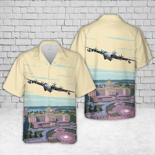 US Air Force EC-130J Commando Solo 193rd Special Operations Wing Pennsylvania Air National Guard Hawaiian Shirt