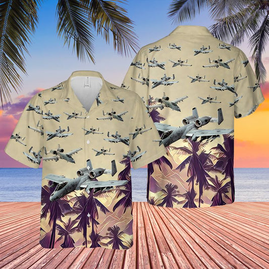 US Air Force Fairchild Republic A-10 Thunderbolt II Hawaiian Shirt