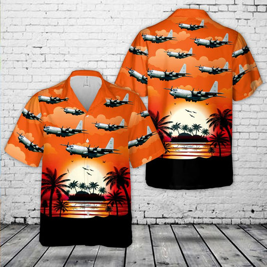 Swedish Air Force Lockheed Tp84 Hercules Hawaiian Shirt