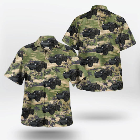 Canadian Army Ferret Scout Car Hawaiian Shirt