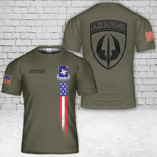 Custom Name US Army 160th Special Operations Aviation Regiment (Airborne) T-Shirt 3D