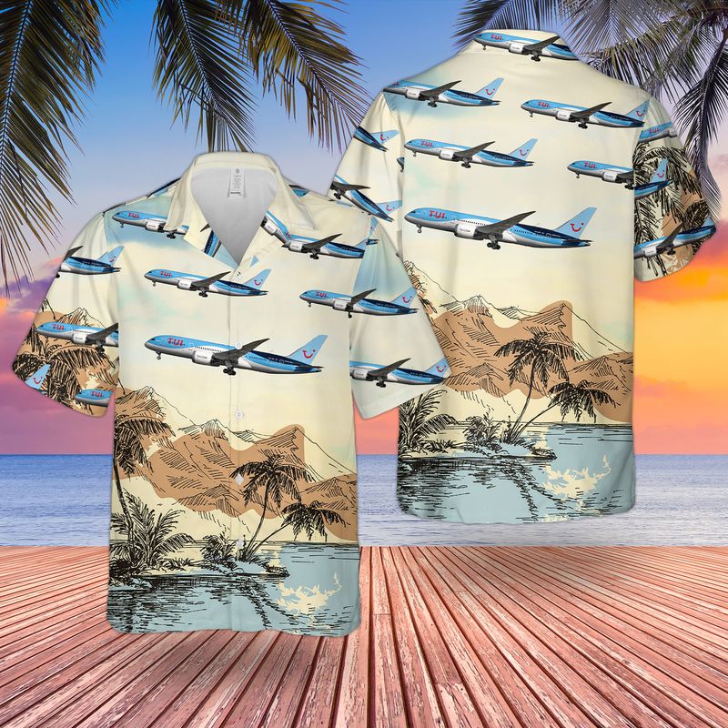 TUI fly Belgium Boeing 787-8 Dreamliner Hawaiian Shirt