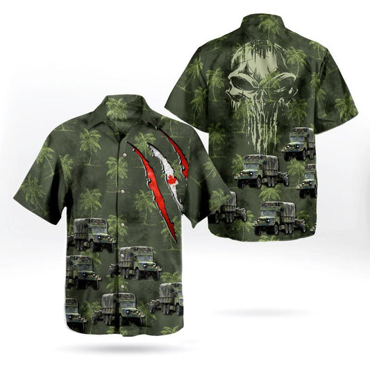 Canadian Army Bombardier MLVW M35 Truck Hawaiian Shirt
