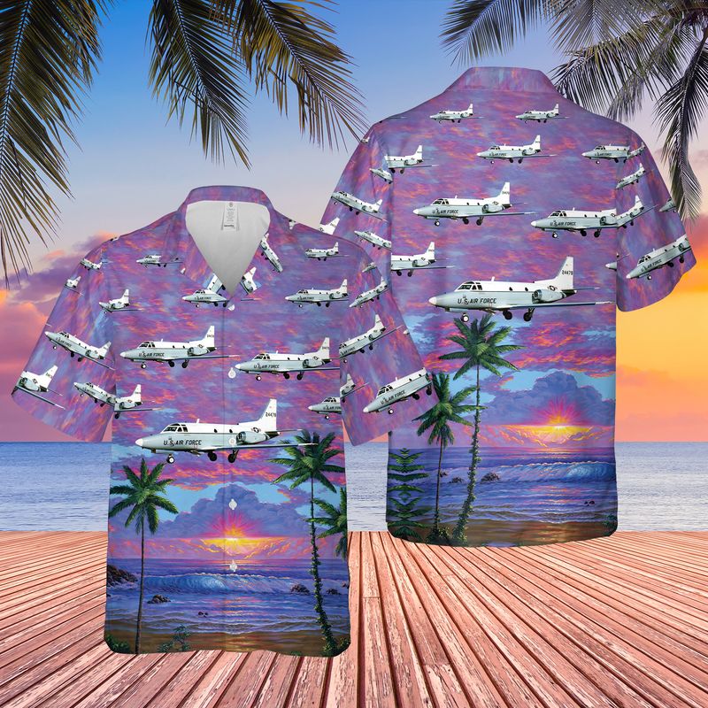 US Air Force North American T-39A Sabreliner Hawaiian Shirt