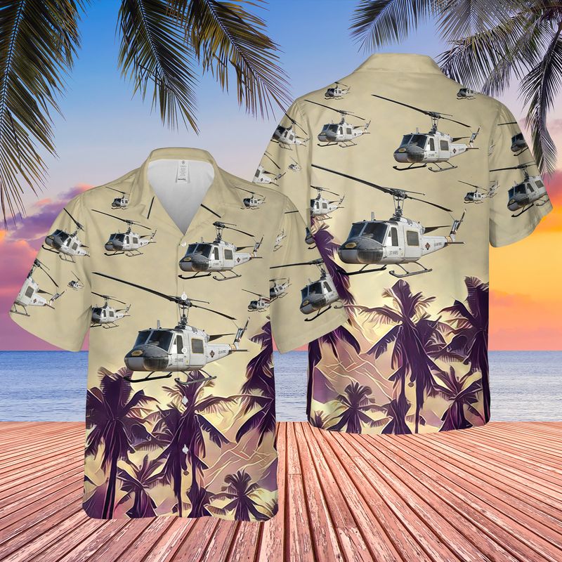 US Air Force UH-1F Iroquois Hawaiian Shirt