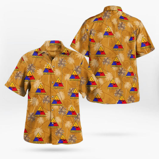 US Army 1st Armored Division "Old Ironsides" Hawaiian Shirt