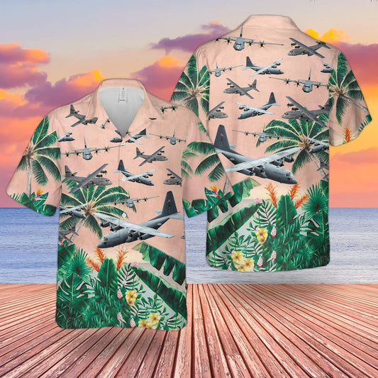 US Air Force Lockheed C-130 Hercules Hawaiian Shirt