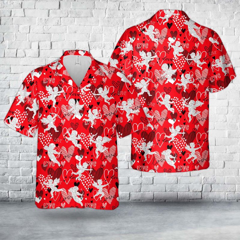 Valentine Love Cupid Hawaiian Shirt