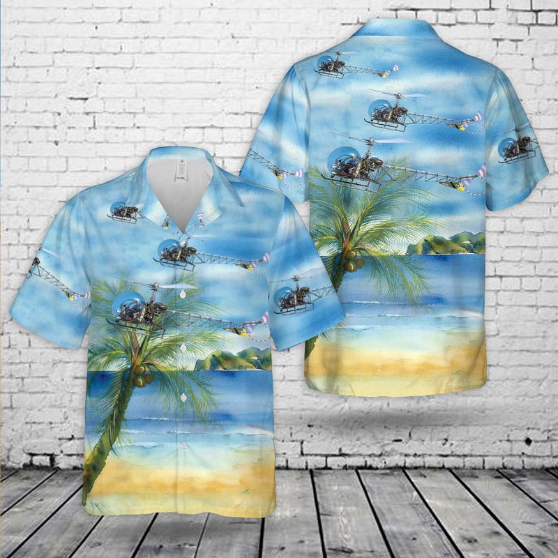 US Army Bell 47 Hawaiian Shirt