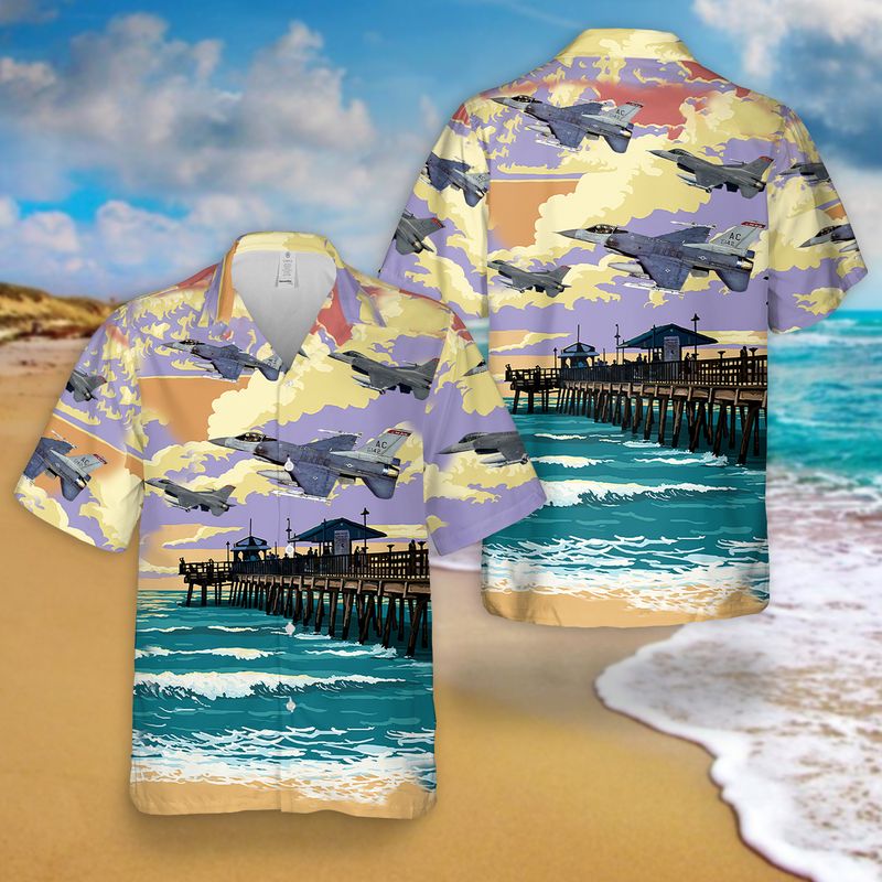 New Jersey Air National Guard 177th Fighter Wing F-16 Fighting Falcons Hawaiian Shirt