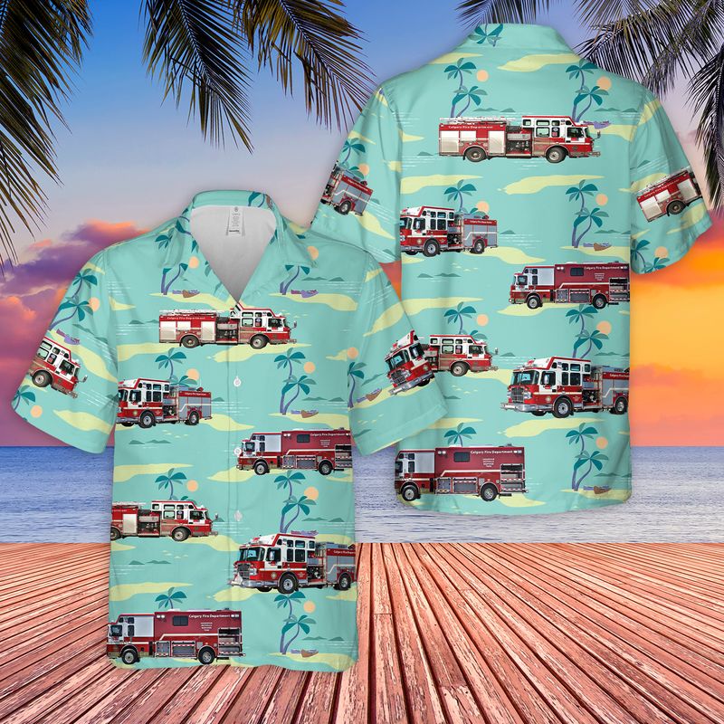 Calgary Fire Department Hawaiian Shirt