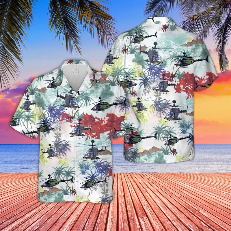 US Army Bell OH-58 Kiowa Hawaiian Shirt