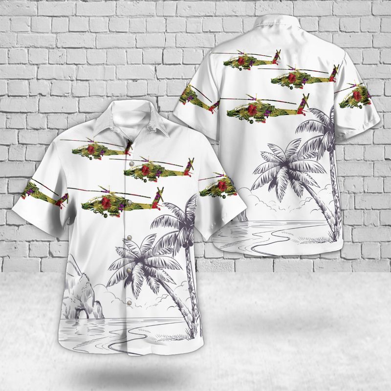 US Army Boeing AH-64 Apache Hawaiian Shirt