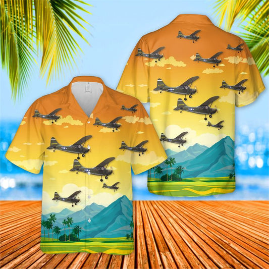 US Air Force Stinson L-5 Sentinel Hawaiian Shirt