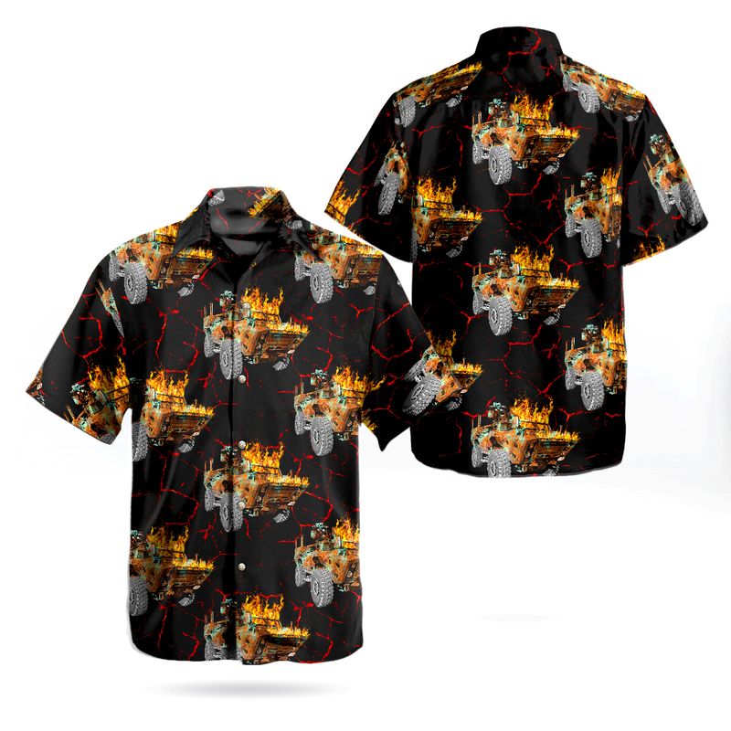 Canadian Army Textron TAPV Tactical Armoured Patrol Vehicle Hawaiian Shirt