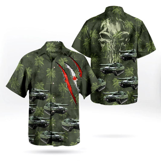 Canadian Army Leopard 2A4 Tank Hawaiian Shirt