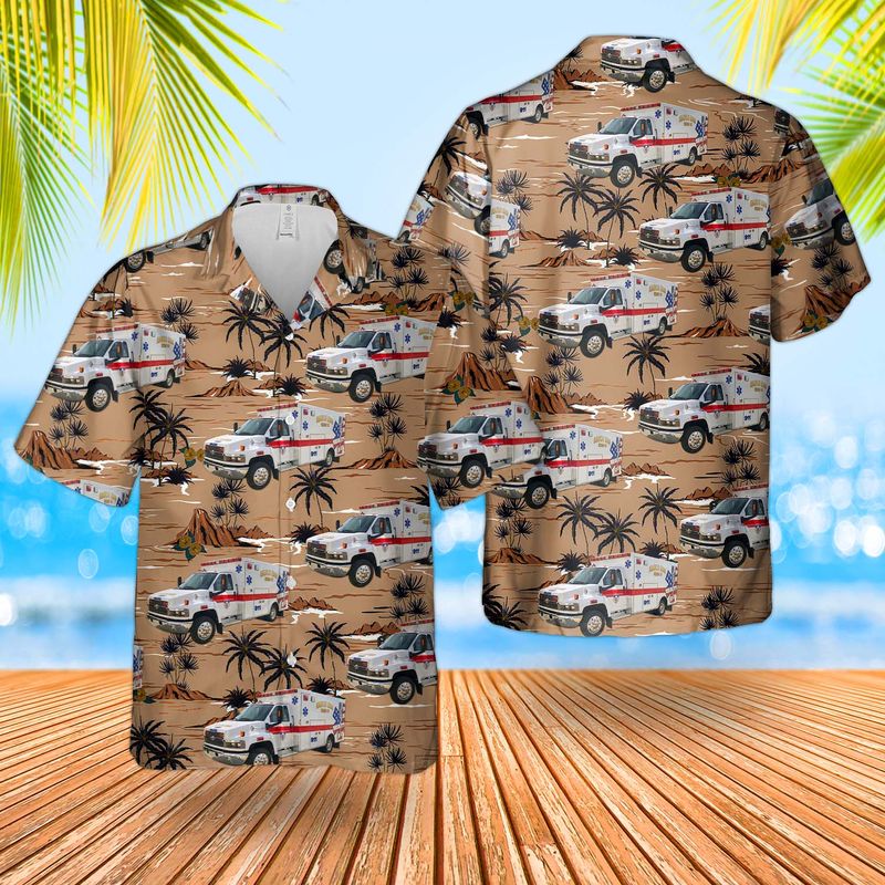 Ohio Hanco EMS Hawaiian Shirt