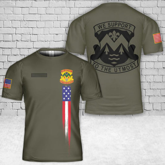 Custom Name US Army 528th Sustainment Brigade (Special Operations) (Airborne) T-Shirt 3D