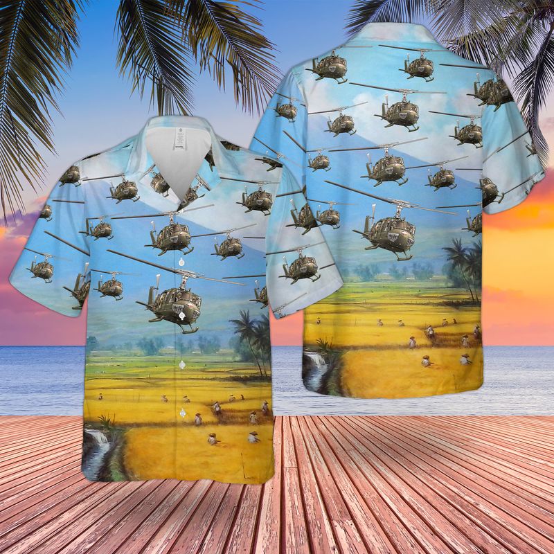 US Army Bell UH-1 Huey Hawaiian Shirt