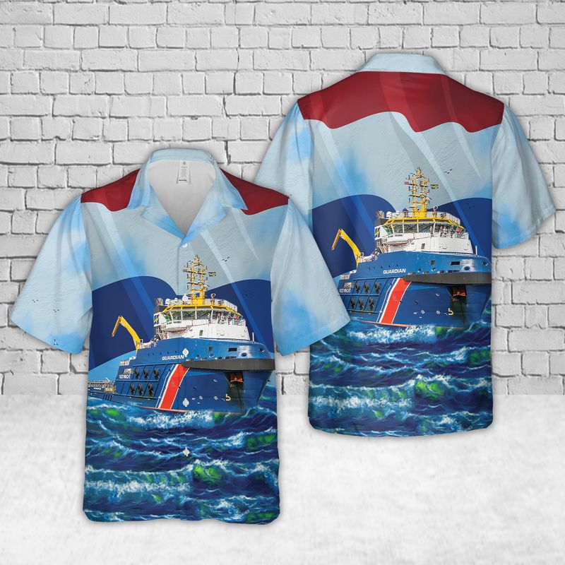 Netherlands Coastguard Guardian anchor tug Hawaiian Shirt