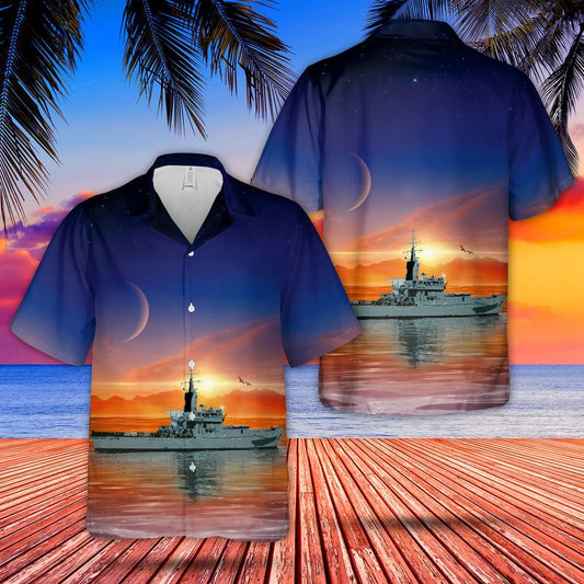 Royal Navy HMS Leeds Castle (P258) Hawaiian Shirt