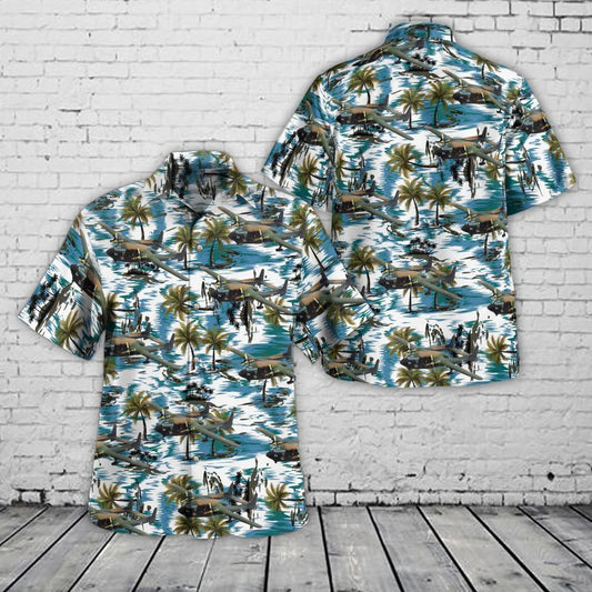 US Air Force Fairchild AC-119K Stinger Gunship Hawaiian Shirt