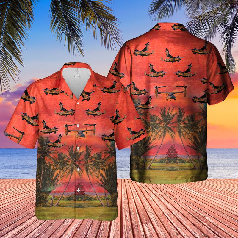 US Air Force Bell Boeing CV-22B Osprey Hawaiian Shirt