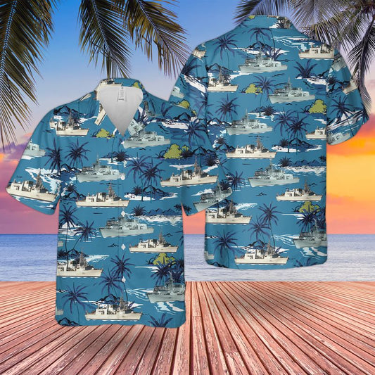 Royal Canadian Navy HMCS Charlottetown FFH 339 Hawaiian Shirt