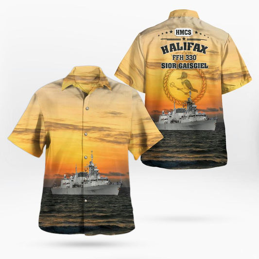 Royal Canadian Navy HMCS Halifax (FFH 330) Halifax-class frigate Hawaiian Shirt