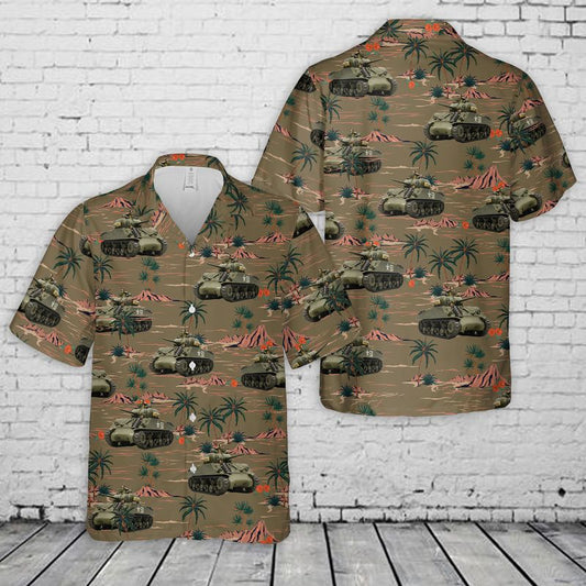 US Army Medium Tank M4A3 Sherman Hawaiian Shirt