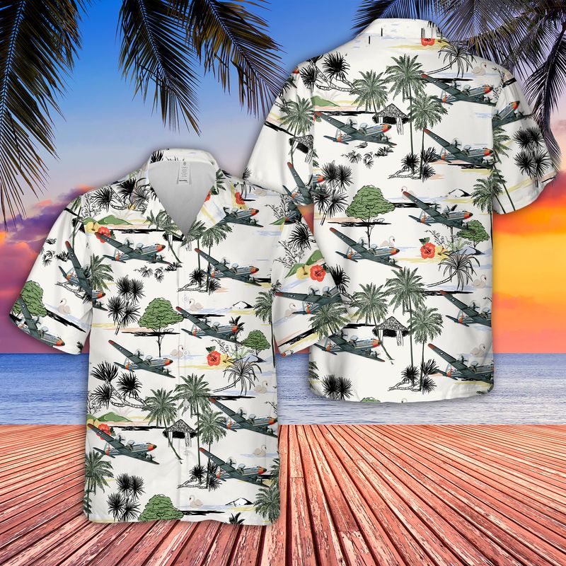 US Air Force C-54D Skymaster Hawaiian Shirt