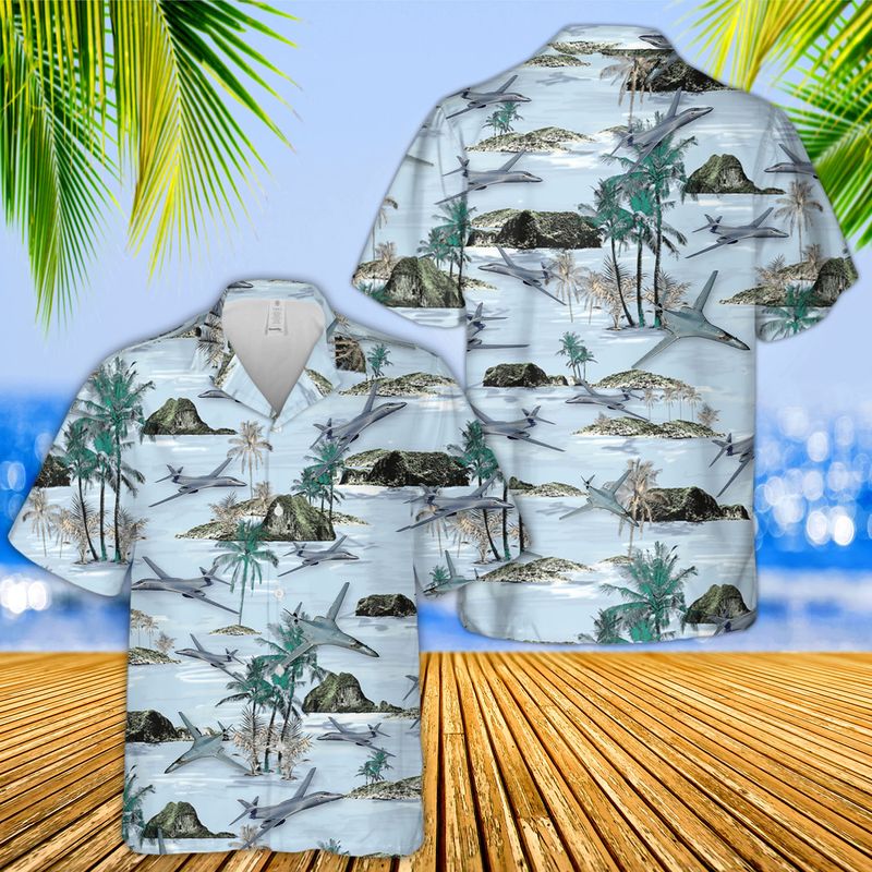 US Air Force Rockwell B-1 Lancer Hawaiian Shirt