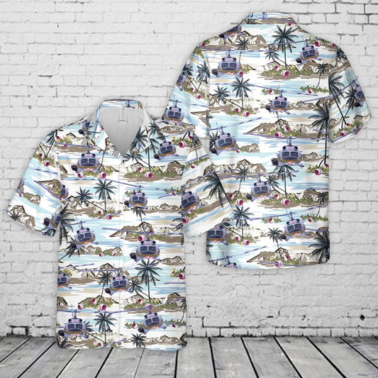 USA Helicopter Ski Hawaiian Shirt