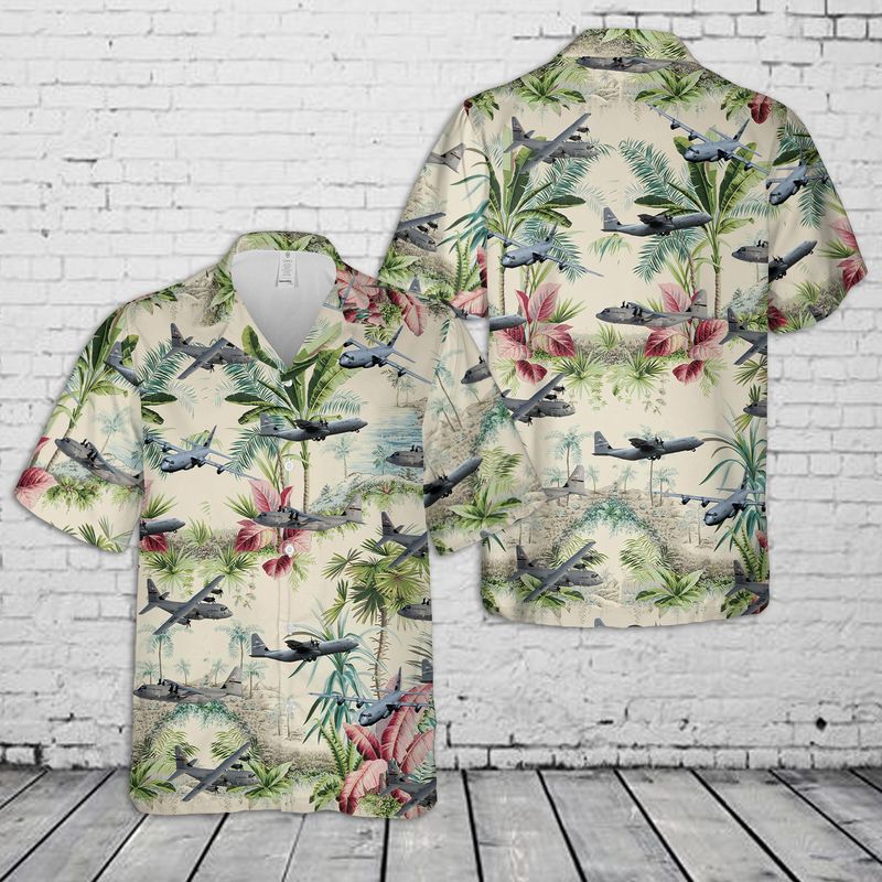 US Air Force Lockheed C-130 Hercules Hawaiian Shirt