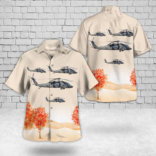 US Army UH-60 Black Hawk Autumn Season Hawaiian Shirt