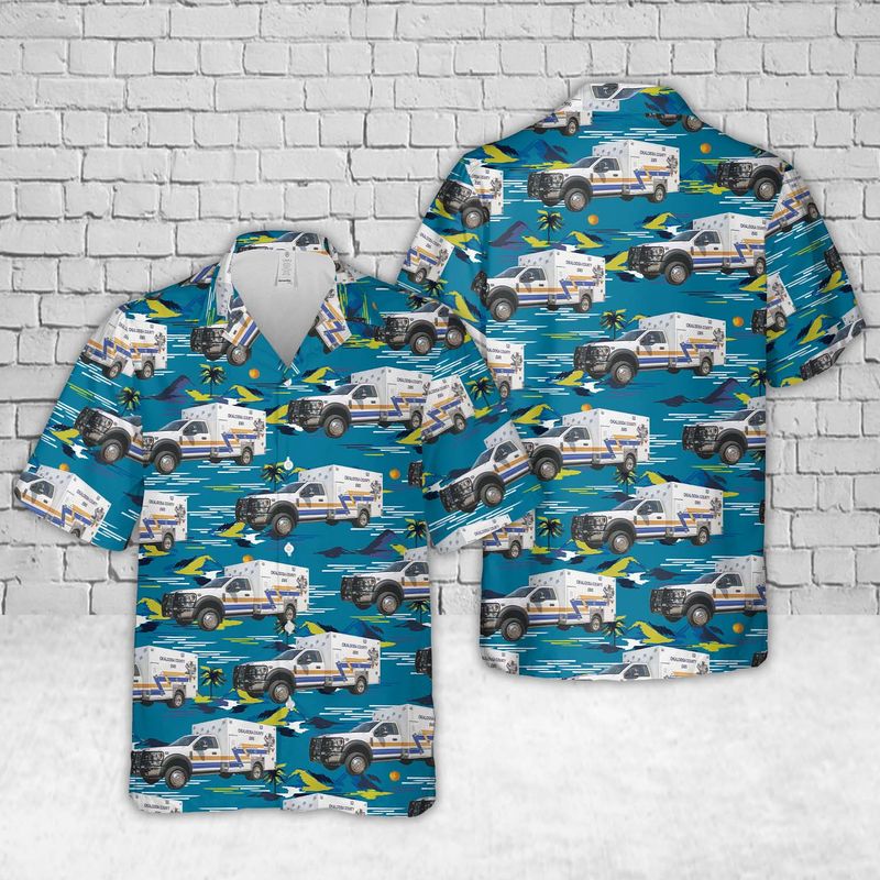 Okaloosa County EMS Hawaiian Shirt
