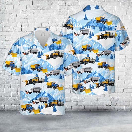 MACK Granite Dump Truck with Snow Plow Hawaiian Shirt