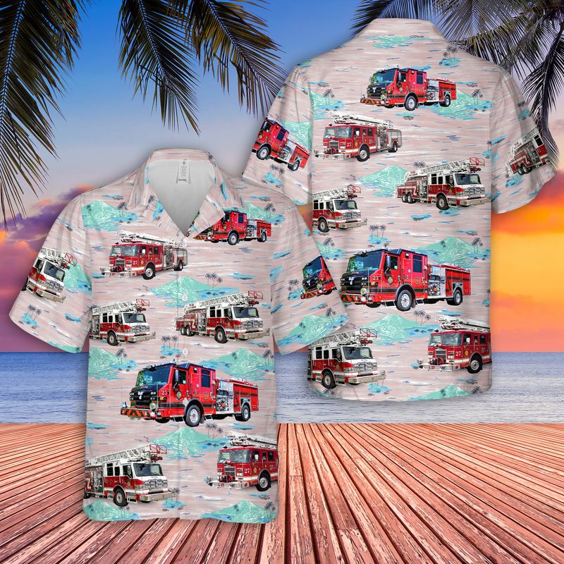 Oklahoma Tulsa Fire Department Hawaiian Shirt